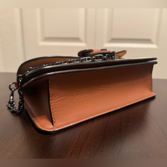 Coach Beat Crossbody Clutch In Colorblock - pewter / red sand ivory multi - Picture 7 of 12